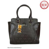 michael kors logo groot koffie boekentassen Allure Aanbieding 36f3q667